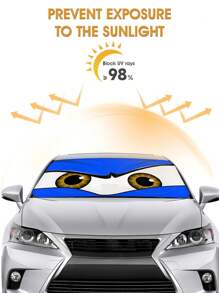 Easypie Selection 1 pieza Parasol divertido para coche, protección solar, protección UV, plegable, mantiene el vehículo fresco, adecuado para el parabrisas del automóvil