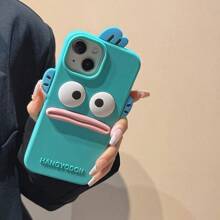 Sanrio 1pc Kawaii Ugly Cute Fish 3D Stereoscopic Apple Silicone Anti-Drop Phone Case Is Compatible With Apple 16/15/14/13 Waterproof Shockproof Scratch Resistant