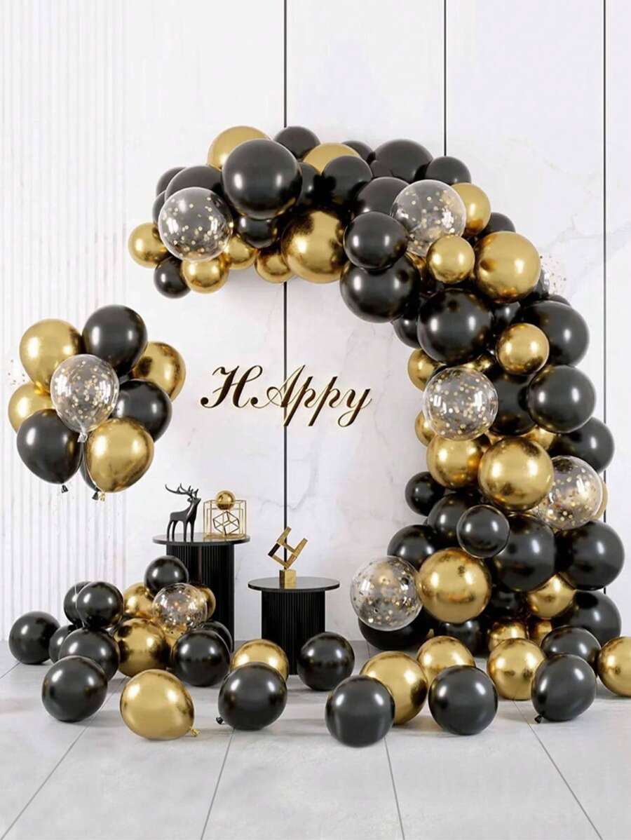96pcs Multi-Color Latex Balloon Party Supplies And Decoration Set