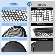 Qualsen 2 Packs Pen Pot, Pen Holder, Black Pencil Pots, Pen Holder For Desk, Mesh Desk Organizer Pen Pot Pencil Holders, Stationery Supplies Pencil Pots For Office, Home, Classroom New Pencil Holder Office Desk Metal Mesh Square Pen Pot Cup Case Container Organiser Durable Pencil Case