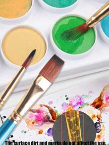 1pc 40cm Tabletop Painting Easel Folding Display Stand, Includes 10pcs Nylon Brush Set For Poster, Watercolor, Acrylic Oil Painting & Drawing,Back To School,School Supplies - one-size - View 8