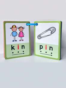 70pcs CVC Word Flash Cards - 130 Short Vowel English Words, Colorful Educational Learning Cards, Durable Paper Teaching Tool For Children, Teacher Instructional Aid, Learning Gift - Multicolor - View 5