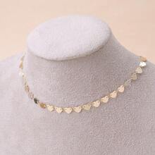 Hearts Choker With 18k Gold Plating - Yellow Gold - View 2