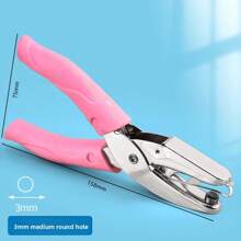 1pc Heart-Shape Handheld Single-Hole Punch Tool, Metal Construction With Soft Handle, Suitable For Clothing, Tickets, DIY Crafts, Scrapbooks School Supplies,Back To School