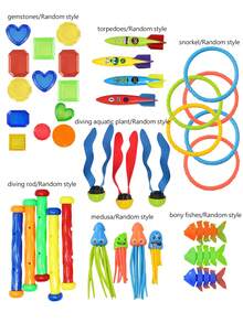 Diving Pool Games, Large Collection With Storage Bag, Pool Games, Summer Swimming Water Fish - Various Pool Floats - Pool Games - Multicolor - View 8