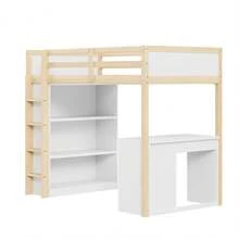 Kids Bed Frames, Headboards & Footboards - Natural Wood + Solid Wood+MDF+Resin + 90cm*200cm - View 8