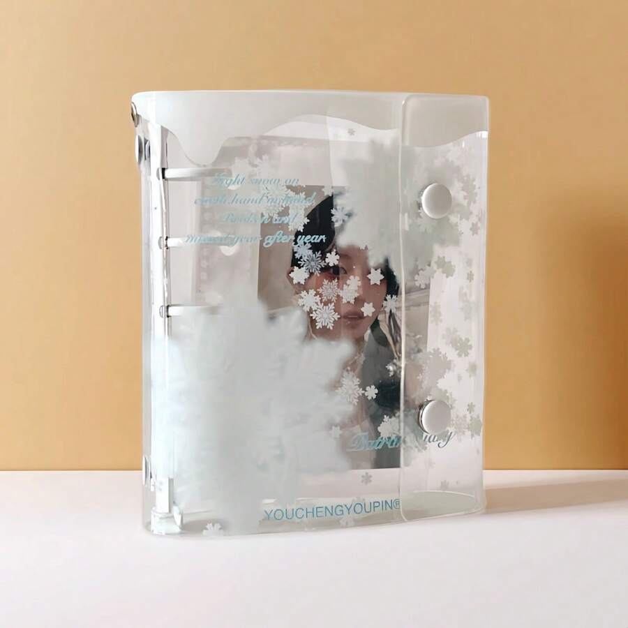 1 件 M5 冰雪照片卡活页相册,2*3 英寸清新夏日照片卡相册,Kpop 偶像照片卡活页相册,柔软光泽透明便携式日记本封面,适用于照片、K-POP 照片卡收藏、学生笔记本封面、粉丝照片卡相册、返校、学校用品 - 藍色 - 查看 1