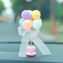 1pc Cute Swaying Balloon Car Decor, Creative Confession Balloon, Spring Dashboard Center Console Decoration, For Car Interiors And Home Decor