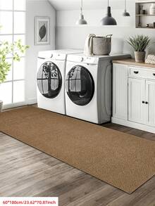 1 件卧室地毯仿剑麻长条地毯，非常适合入口、洗衣房、走廊、卧室、厨房、客厅和餐厅的硬木地板，时尚长地垫 - 室内四季家居装饰、门垫、可洗且防滑，非常适合家庭用作走廊地毯、卧室地毯、厨房地毯、床边地毯、家居装饰 | 厨房装饰