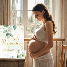 1pc Floral Pregnancy Journey Loose Leaf Binder Diary, Suitable For Expectant Mothers Memory Book, New Moms Monthly Planner, Perfect Mother's Day Gift,For School Supplies,Back To School