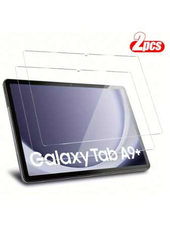 2pcs/Pack High Definition, High Transparency, Anti-Scratch, Anti-Drop, Fully Covered, Fingerprint-Resistant, Sensitive, Tempered Glass, Screen Protector Film, Compatible With Samsung Tablet