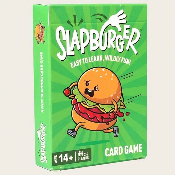 Jogo de cartas Slapburger - Entretenimento casual interativo para famílias, pais e filhos, essencial, jogo de festa rápido para 2 a 6 jogadores, presente de Natal, adequado para entretenimento familiar, jogos de acampamento, jogos de festa de aniversário, jogo para casais