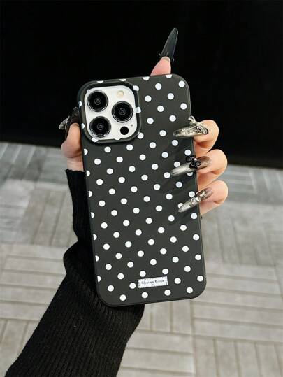 1 pezzo Custodia morbida e antiurto in TPU a pois, compatibile con 7P/8Plus/16/16PLUS/16PRO/16PROMAX/XR/XSMAX/11/11Pro/11ProMax/12/12Pro/12ProMax/13/13Pro/13ProMax/14/14Pro/14Plus/14ProMax/15/15Pro/15Plus/15ProMax, alla moda, premium, carina, impermeabile, anti-caduta e resistente ai graffi