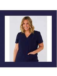 Women's Surgical Pajamas Hospital Set Scrub Private Comfortable Uniform - 藏蓝色 - 查看 1