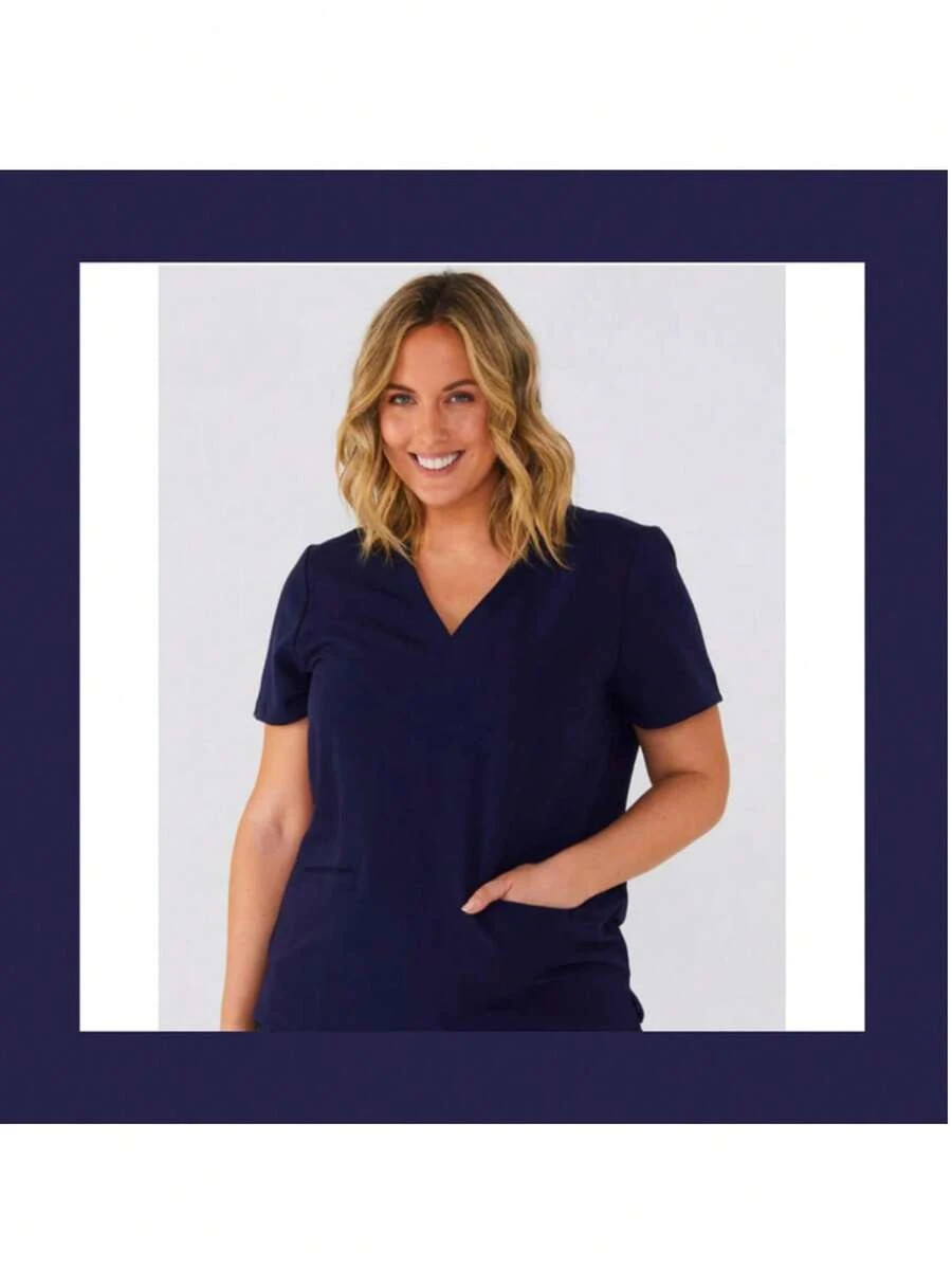 Women's Surgical Pajamas Hospital Set Scrub Private Comfortable Uniform - 藏蓝色 - 查看 1