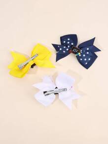 6 piezas Lazos en forma de molinillo de viento para el regreso a la escuela para niñas, adorables lazos con lunares y clips de cocodrilo, divertidos clips de cabello con decoración de pizarra para el primer día de clases, accesorios para el cabello para estudiantes, regalo del nuevo semestre para adolescentes