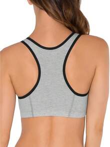 Women's Built Tank Style Sports Bra Value Pack Push Up Bras - 混紡灰 W. 黑/白/黑/混紡灰 W. 黑/白/黑 - 查看 3