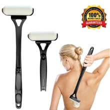 1pc Folding Back Lotion Applicator, 18.31 Inch Long Handle, Sunscreen Moisturizer Body Massager Roller, Detachable Travel Friendly, 2025 New Design