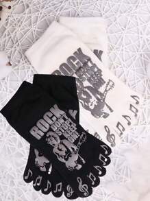 2/1 Paar Socken mit Totenkopf-Klauen Motiv, Gitarren-Jungen Knöchelsocken, Sommer Boden Gitter Zehenstrümpfe, geeignet für den täglichen Gebrauch, Partys, Dating und Bühnenauftritte