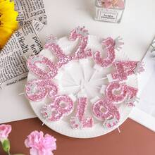 New Alloy Crown Decor 0-9 Digit Candles, Birthday Cake Decoration, Party Candles, Atmosphere Party Supplies, Romantic Party Supplies, Birthday Candles, Personal Party, Graduation Party, Halloween, Christmas, Birthday Party, Etc. Cake Decoration, Baking Decoration, Creative Digital Birthday Candles, Birthday Cake Decoration Candles, Valentine's Day Decoration, Suitable For 1 Year - 100 Year Old Birthday Party Cake Decoration - Pink - View 8