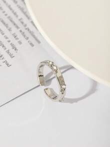 3pcs/Set Silver Finger Rings Set, Suitable For Women's Daily Wear - Silver - View 4