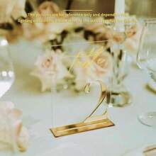 Numere de masă transparente pentru nuntă, numere de masă 3D, decor de nuntă, carduri de plasare a locurilor (necesită asamblare manuală pentru DIY)