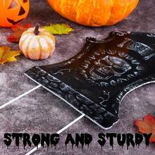 万圣节墓碑户外庭院装饰 - 5 件墓地墓碑庭院标志装饰带桩草坪花园装饰防水道具适用于家庭室内万圣节装饰