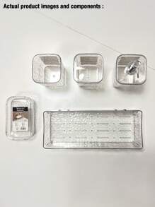 Ekskluzywny, ekskluzywny zestaw łazienkowy Water Ripple, 5-częściowy zestaw sanitarny, 5-częściowy zestaw do mycia naczyń, przybory toaletowe, artykuły łazienkowe