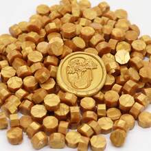 100 sztuk/worek Metalowe ośmiokątne koraliki do pieczętowania woskiem, używane do pieczętowania kopert, zaproszeń ślubnych, koralików do pieczętowania opakowań prezentowych