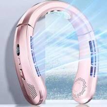 [3rd Gen Neck Hanging Fan] 100-Speed Vortex Airflow Hands-Free Cooler - Ultra-Light USB-C Rechargeable Bladeless Fan For Gym/Travel/Office, Noiseless 3D Cooling & Ergonomic Fit