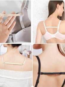 3Pcs/Set 22cm Apricot Buckle Elastic Non-Slip Bra Straps, Adjustable Bra Sports Straps For Shaping And Fixing Bra Body Care, Suitable For Travel, Sports, Outdoor, Belts, Back To School Supplies