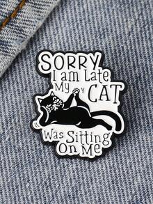 1 件装卡通猫咪徽章可爱动物装饰别针女士礼物