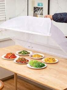 1pc Large Foldable Food CoverAnti-Fly Kitchen & Outdoor Camping Mesh Tent