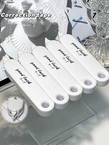 5 件套渐变色修正带，美观可爱的白色胶带，大容量修正带，快干，即时修正，易于使用，适合学校办公用品返校