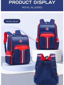 Mochila escolar de nuevo estilo para estudiantes de primaria de 6 a 12 años, de 1er a 6to grado, de 16 años, unisex, estilo británico casual y ligera para niños y niñas - azul real - Ver 10