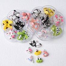 Sanrio 35 pingentes Sanrio: pingentes de resina Kawaii Hello Kitty e Kuromi para joias DIY - pulseiras, chaveiros, colares