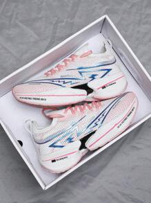 Lightweight, Thick Sole, Professional Running Shoes, Couples Sports Casual Shoes, Fashion Outdoor Shoes, Carbon Board Racing Shoes, Celebration For New Year, Wedding, Summer Breathable Retro Platform +5cm Fitness Gym Marathon Trainers For Men & Women With Shock Absorption