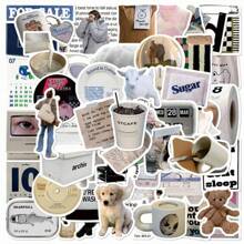 Stickers Aesthetic Laptop Stickers Decals 57 Pcs For Water Bottle Laptop Computer Skateboard Bumper,Aesthetic Stickers For Kids Teens Girls, School Supplies,Back To School