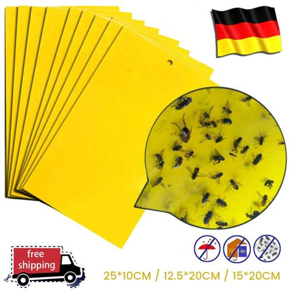 10-50pcs Gelbtafeln Gelbsticker Gelbtafel Fruchtfliegen Falle Insektenfalle Fliegen