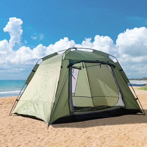 1 pieza Carpa familiar para acampada al aire libre de fácil montaje, impermeable y con protección UV, con almacenamiento conveniente