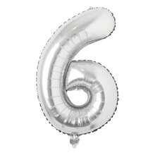 40 Inch Silver Mylar Number Balloons, Large Foil Digit Balloons For Birthday Party Decor, Wedding Anniversary Celebration Supplies
