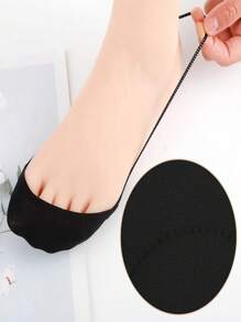 1/5 Paar unsichtbare Boot Socken für Damen Sommer Silikon rutschfeste Socken für High Heels Schuhe, Eisseidenfeiner halber Fuß Halter Socke