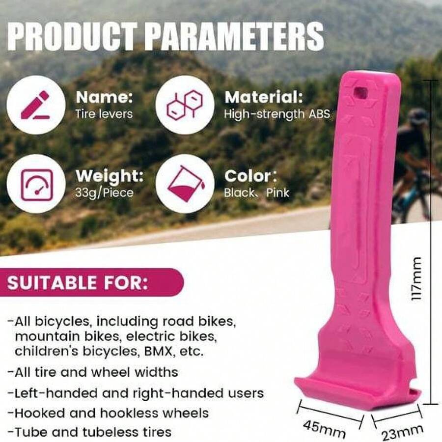 Road Bike Tire Repair Crowbar - Black - View 1