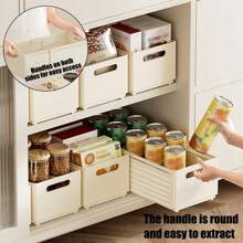 1pc Expandable Plastic Storage Drawer Box, Toy Chest, Cabinet Organizer Basket, Kitchen Countertop Spice Jar Container