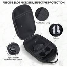 Portable Carrying Case For Oculus Quest2, Durable Protective Shockproof Storage Case For VR Glasses - Black - View 6