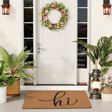 Hi Door Mat Outdoor Indoor Welcome Mats NonSlip Durable Welcome Door Mat Outdoor For Front Door Entrance Resist Dirt Easy To Clean 17 X 30