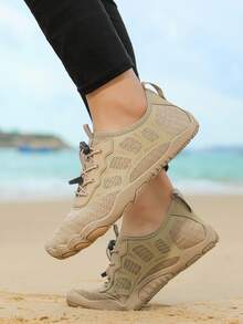 Unisex Water Shoes, Suitable For Couples Beach Resort Camping Party, Women's Summer Aqua Shoes For Wading,Water Park, Anti-Slip Lightweight Swimming Shoes, Soft Non-Slip Summer Ladies Shoes - Khaki Brown - View 4