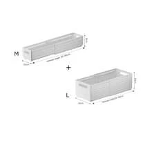 1pc Expandable Plastic Storage Drawer Box, Toy Chest, Cabinet Organizer Basket, Kitchen Countertop Spice Jar Container