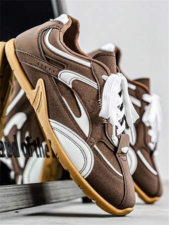 Men's Casual Sport Shoes Retro Street Fashion Sneakers, Mesh Breathable Color Block