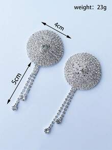 1 Stück sinnliche Grundlegende Strass Nippel Pasties, sexy Schmuckzubehör für Bräute, Hochzeiten, Strand - Verschiedenfarbig - Übersicht 6